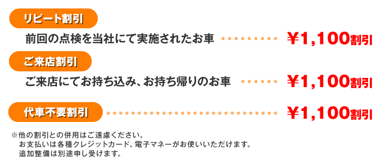 法定点検割引サービス