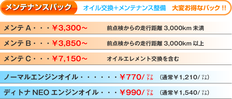 メンテナンス点検個所